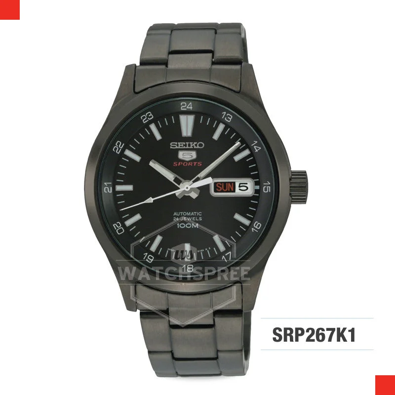 waterproof watches with digital display and advanced tracking-Seiko 5 Sports Automatic Watch SRP267K1