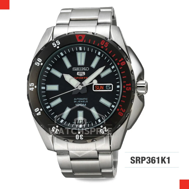 fitness watches for men with advanced health monitoring features-Seiko 5 Sports Automatic Watch SRP361K1