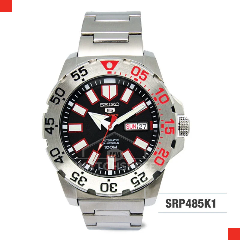 luxury watches with automatic movement and leather straps-Seiko 5 Sports Automatic Watch SRP485K1 (Not For EU Buyers)