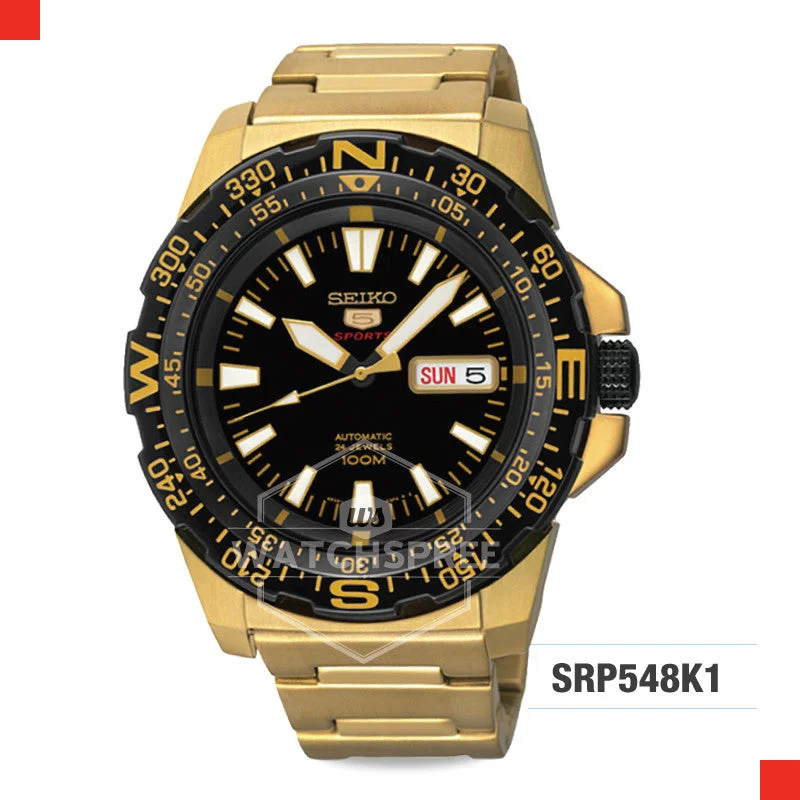 luxury watches with minimalistic face and leather strap-Seiko 5 Sports Automatic Watch SRP548K1 (Not For EU Buyers)