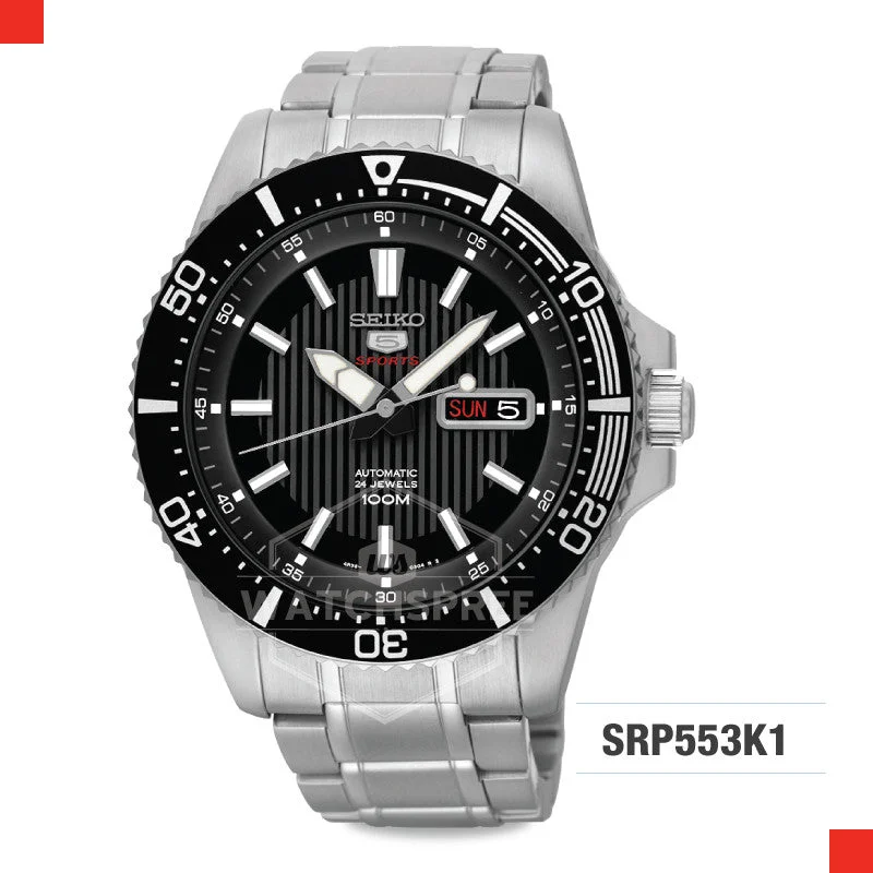 hybrid watches with GPS, heart rate, and step tracking for men-Seiko 5 Sports Automatic Watch SRP553K1 (Not For EU Buyers)