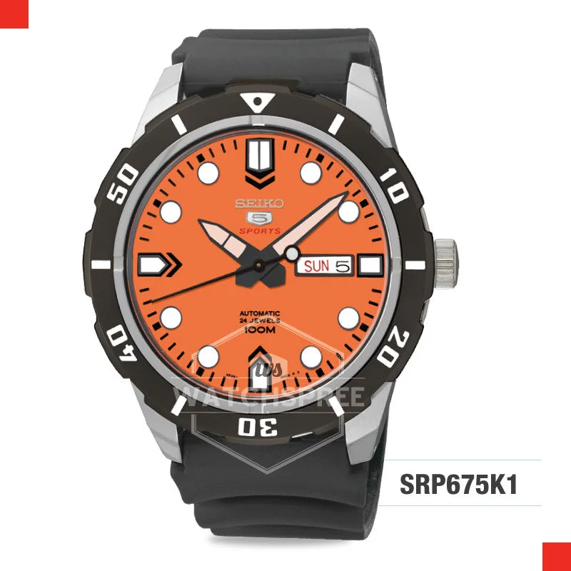 luxury sport watches for men with chronograph and tachymeter features-Seiko 5 Sports Automatic Watch SRP675K1 (Not For EU Buyers)