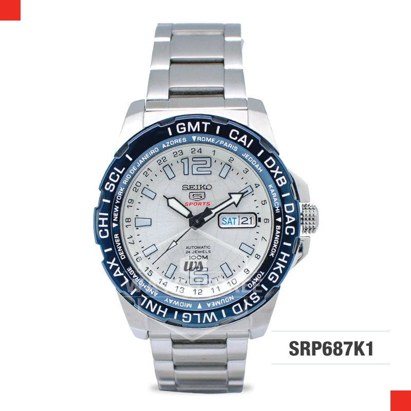 hybrid watches with analog face and modern digital fitness features-Seiko 5 Sports Automatic Watch SRP687K1