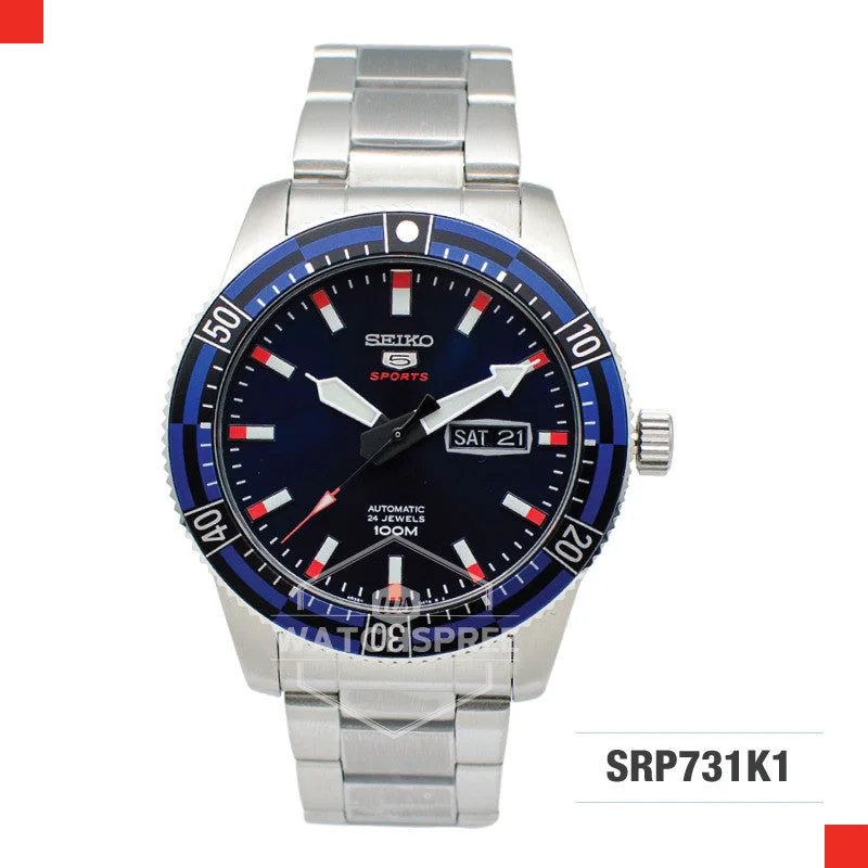 luxury watches for men with elegant dial and polished stainless steel band-Seiko 5 Sports Automatic Watch SRP731K1 (Not For EU Buyers)