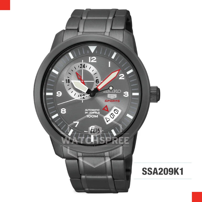 men’s luxury watches with stainless steel case and automatic movement-Seiko 5 Sports Automatic Watch SSA209K1