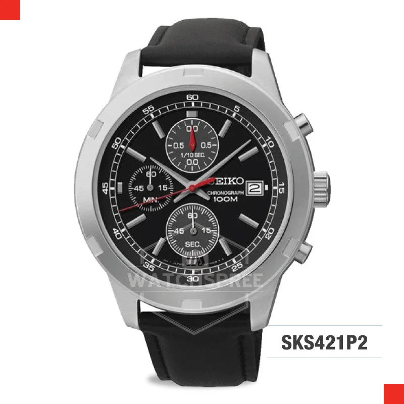 fitness trackers with advanced health features and custom workouts-Seiko Chronograph Watch SKS421P2