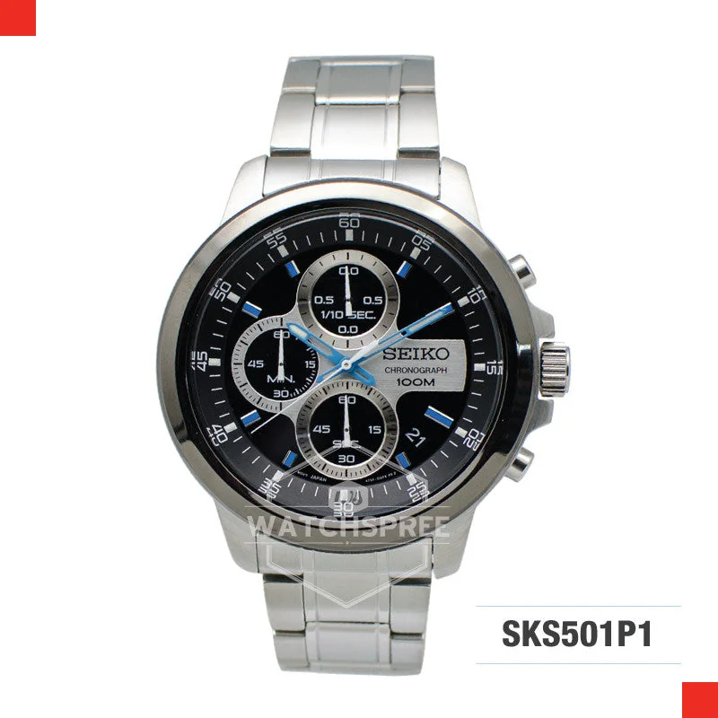 solar-powered sport watches for men with advanced workout tracking-Seiko Chronograph Watch SKS501P1