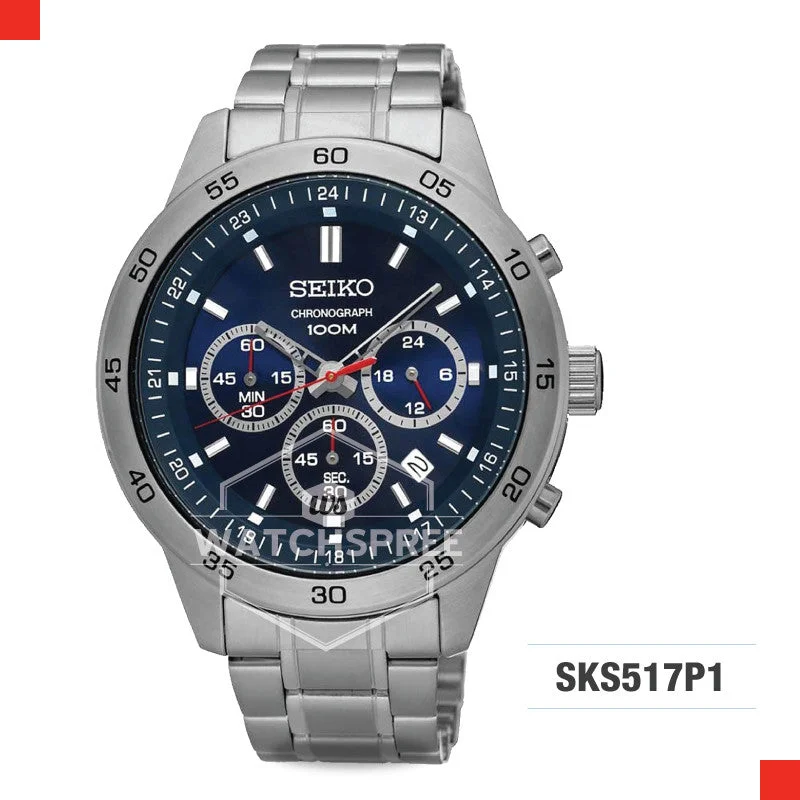 women’s luxury watches with elegant metal band and unique features-Seiko Chronograph Watch SKS517P1