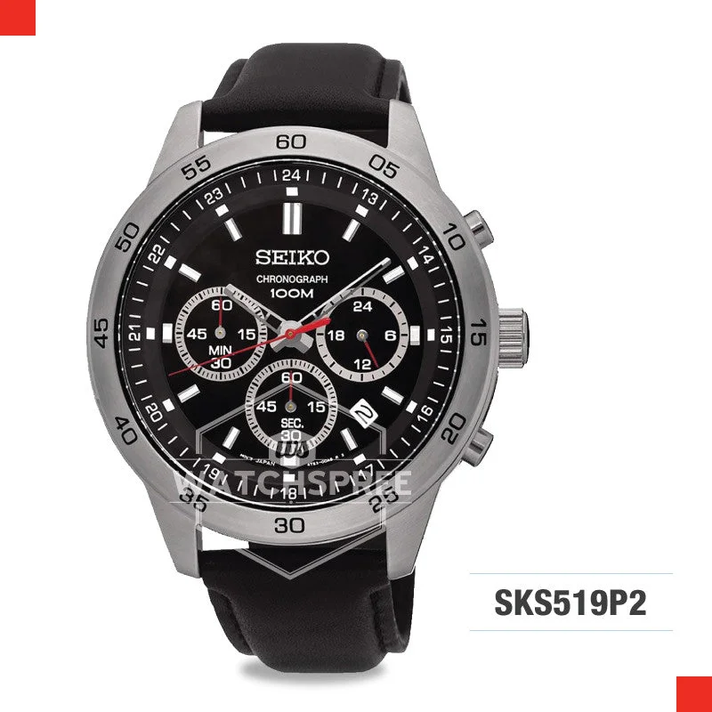 diving watches with digital display and water-resistant features-Seiko Chronograph Watch SKS519P2