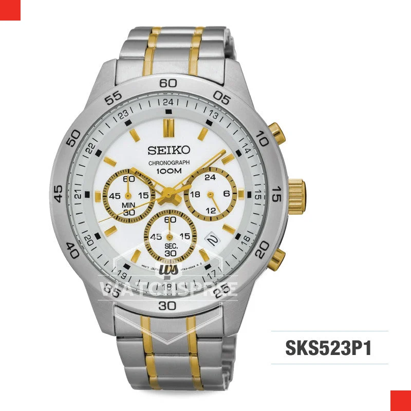 luxury sport watches for men with chronograph and tachymeter features-Seiko Chronograph Watch SKS523P1