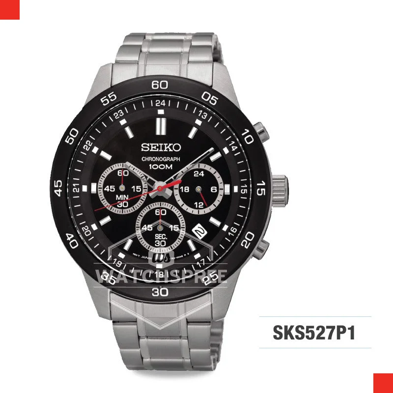 men’s sport watches with rugged design and multiple fitness features-Seiko Chronograph Watch SKS527P1