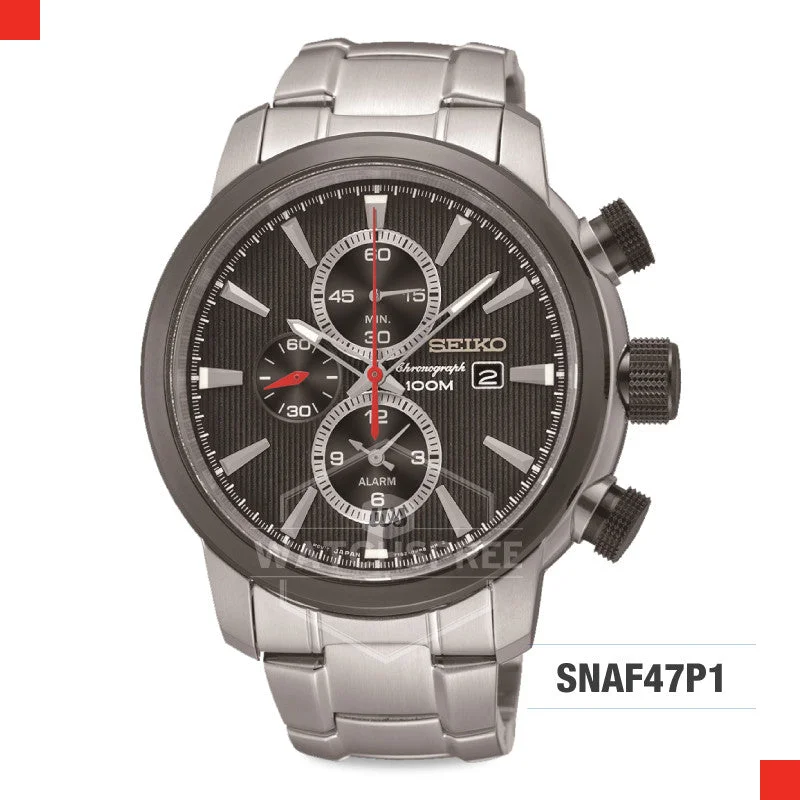 sport watches for men with customizable modes and GPS for outdoor use-Seiko Chronograph Watch SNAF47P1 (Not For EU Buyers)