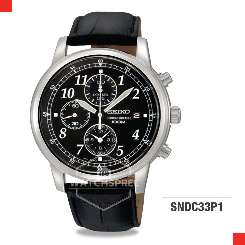 women’s fitness watches with built-in GPS and heart rate monitor-Seiko Chronograph Watch SNDC33P1 (Not For EU Buyers)