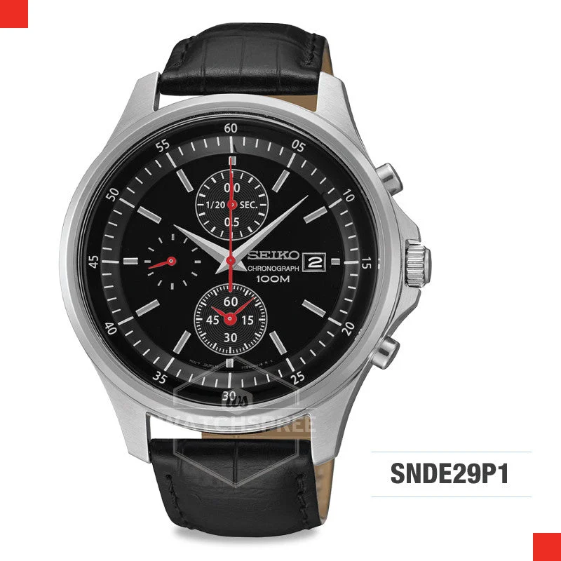 hybrid watches with customizable faces and fitness monitoring-Seiko Chronograph Watch SNDE29P1