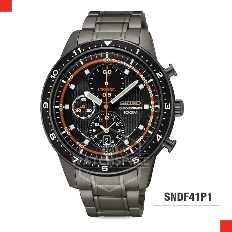 hybrid smartwatches with fitness tracking, notifications, and GPS-Seiko Chronograph Watch SNDF41P1 (Not For EU Buyers)