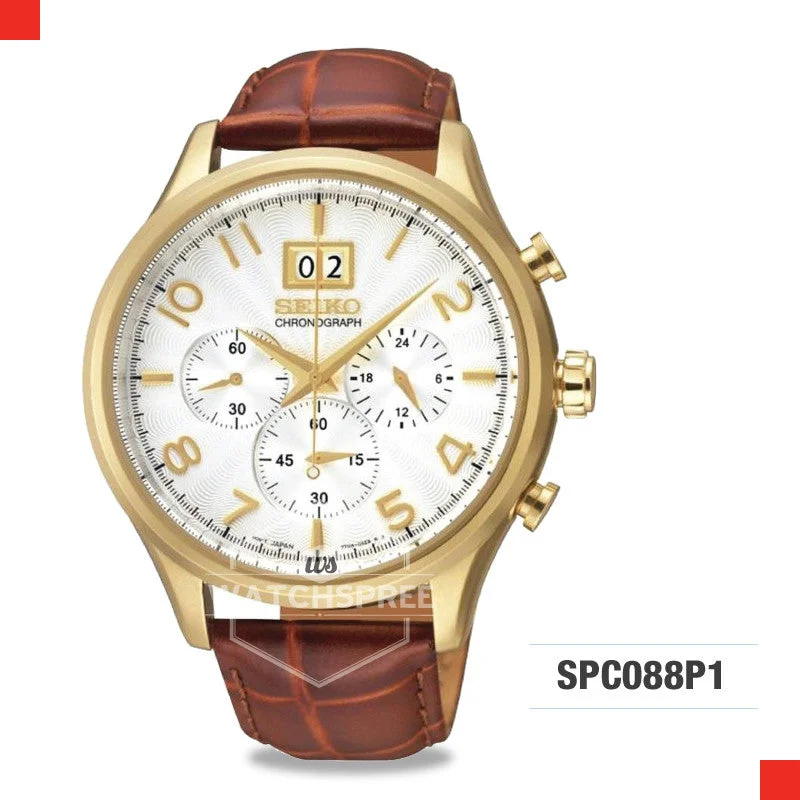 hybrid watches for women with classic analog design and fitness features-Seiko Chronograph Watch SPC088P1 (Not For EU Buyers)