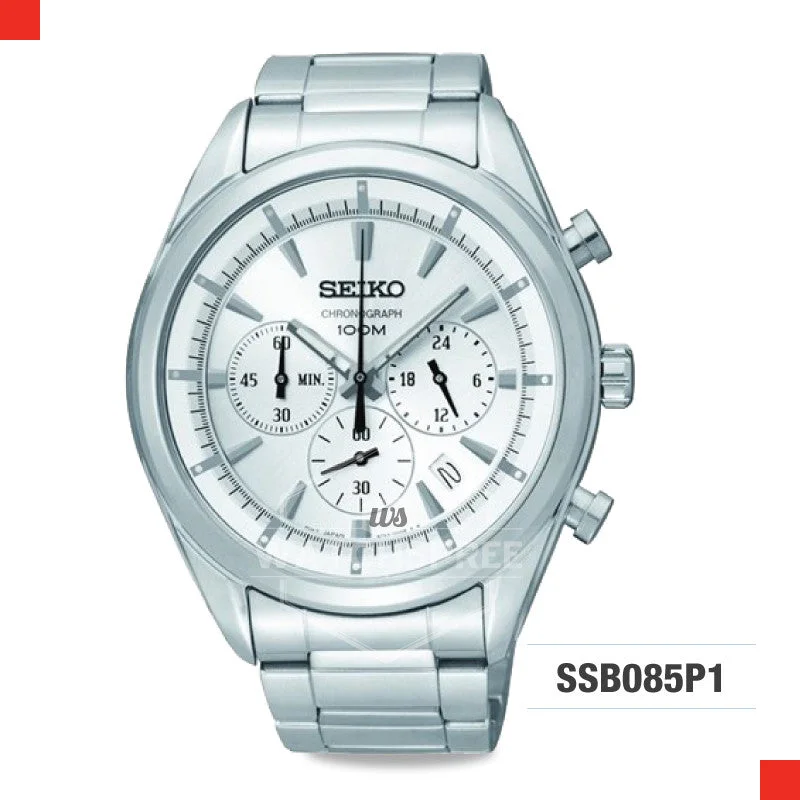 fitness watches with water resistance and customizable workout modes-Seiko Chronograph Watch SSB085P1