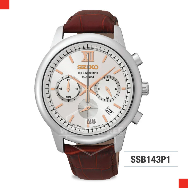 sport watches with advanced features for running, cycling, and swimming-Seiko Chronograph Watch SSB143P1