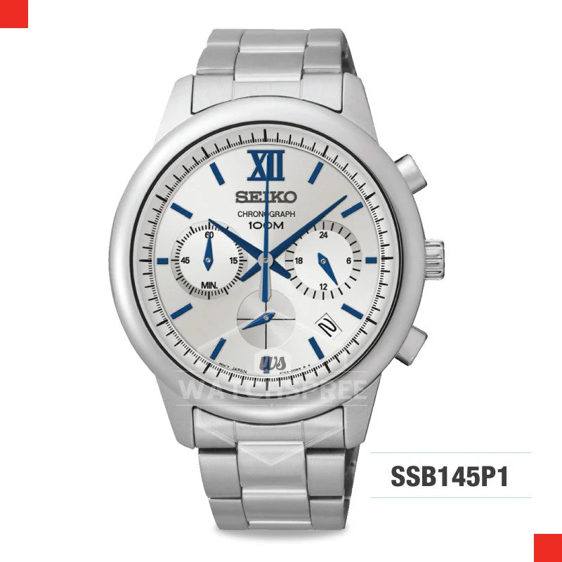 sport watches with multi-sport modes and heart rate monitoring for men-Seiko Chronograph Watch SSB145P1