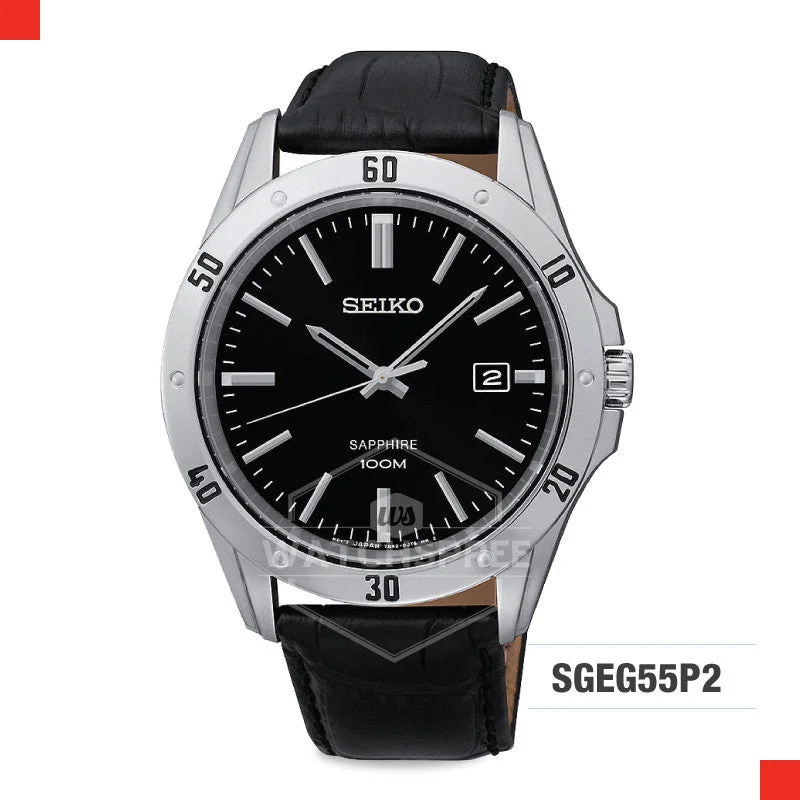 smartwatches with built-in GPS for outdoor adventures-Seiko Quartz Watch SGEG55P2