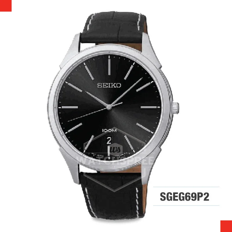 men’s watches with high water resistance and shockproof design-Seiko Quartz Watch SGEG69P2