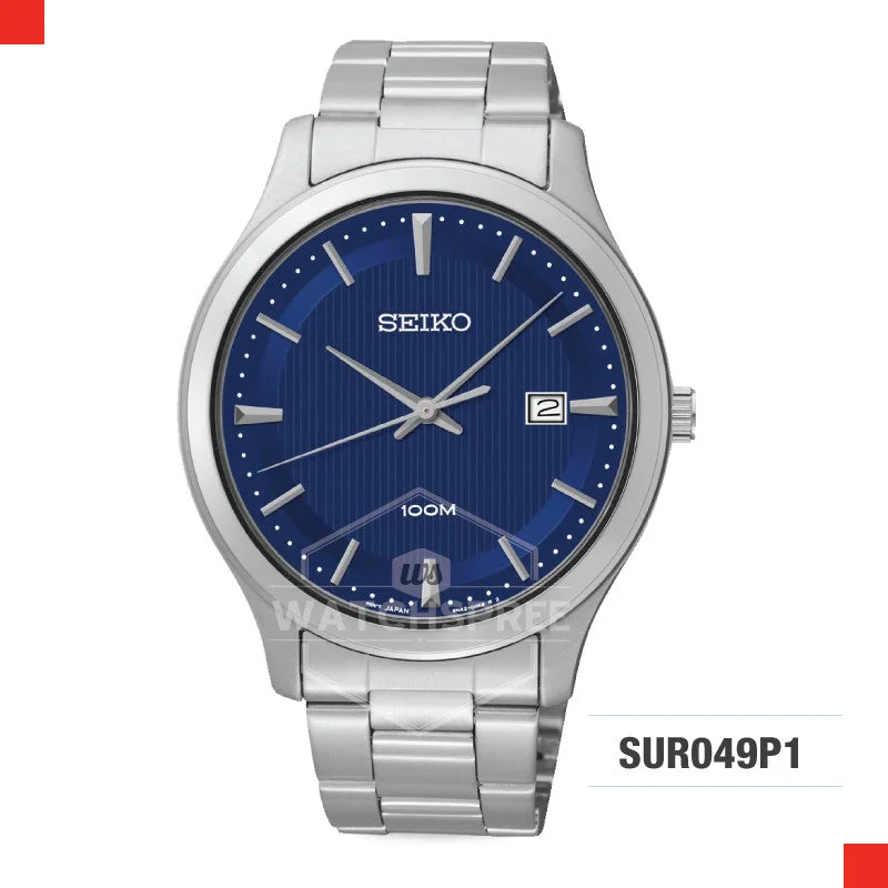 sport watches with barometer, altimeter, and compass for outdoor activities-Seiko Quartz Watch SUR049P1