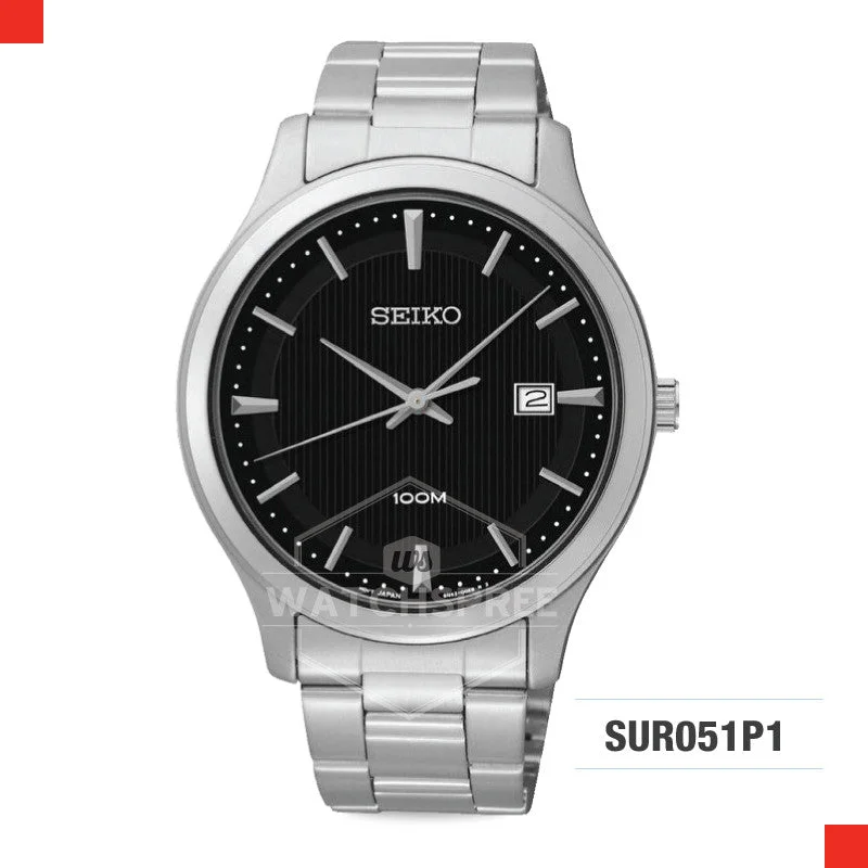 hybrid watches with fitness tracking and digital notifications for men-Seiko Quartz Watch SUR051P1