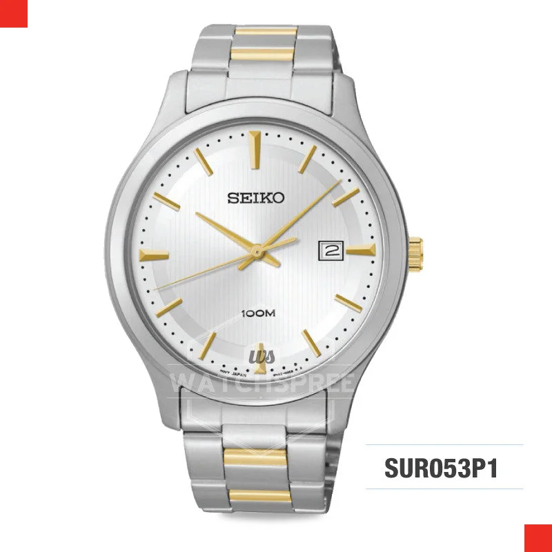 hybrid watches for men with heart rate, GPS, and fitness tracking modes-Seiko Quartz Watch SUR053P1