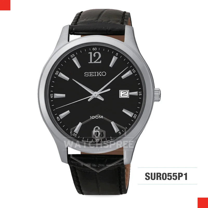 fitness watches with customizable workout modes and goal tracking-Seiko Quartz Watch SUR055P1