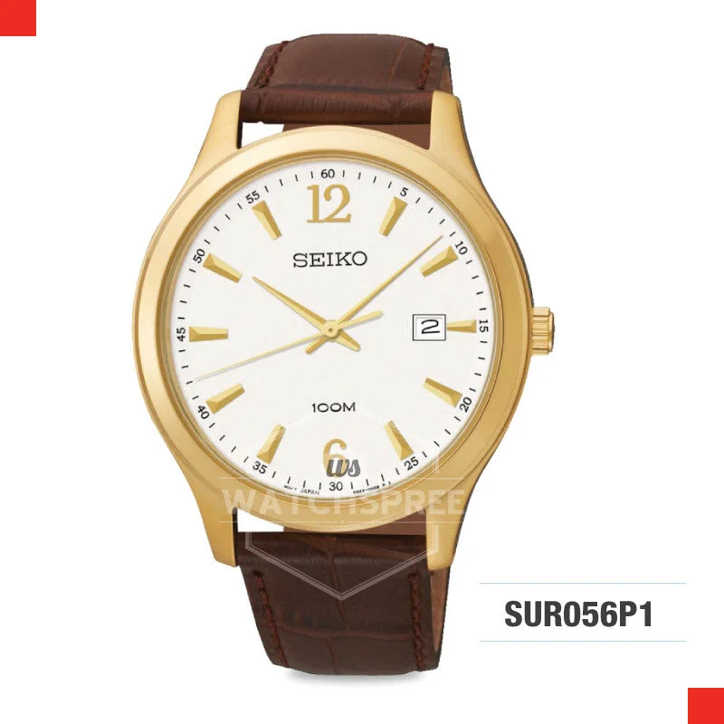 solar-powered watches for outdoor enthusiasts with long battery life-Seiko Quartz Watch SUR056P1