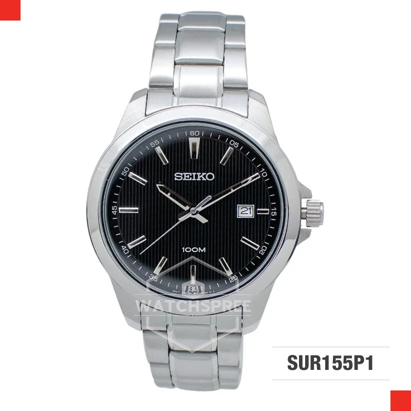 solar-powered watches for men with digital display and eco-friendly materials-Seiko Quartz Watch SUR155P1