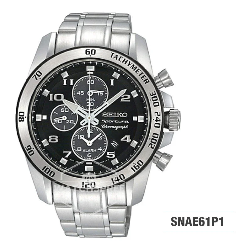 digital watches for men with stopwatch, timer, and alarm-Seiko Solar Chronograph Watch SNAE61P1 (Not For EU Buyers)