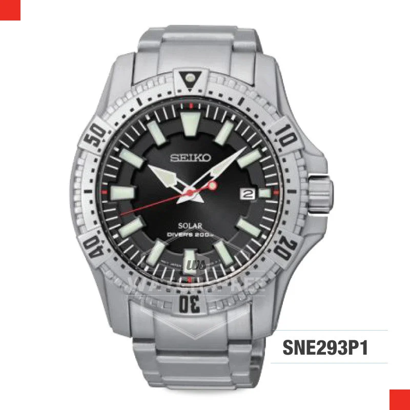 luxury watches for men with chronograph and tachymeter functions-Seiko Solar Diver Watch SNE293P1