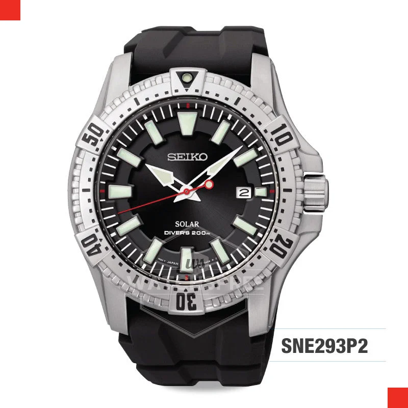 solar-powered watches for active men with eco-friendly features-Seiko Solar Diver Watch SNE293P2