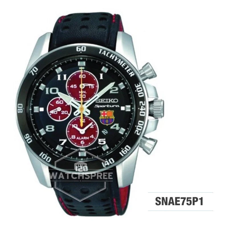 solar-powered watches for men with modern style and durable build-Seiko Sportura Watch SNAE75P1 (Not For EU Buyers)